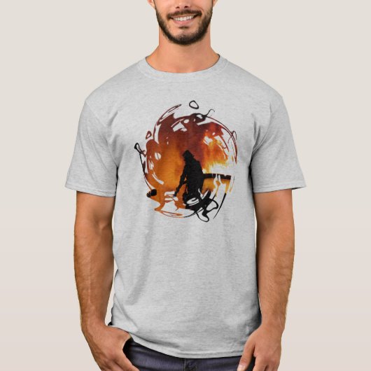 T-shirt Un cercle des flammes (Devant)