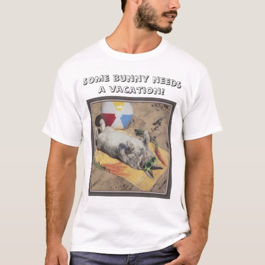T-shirt Un certain lapin a besoin des vacances ! (Devant)