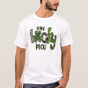 T-shirt Un Chanceux Léopard PICU Plaid St Patrick’S Day 20