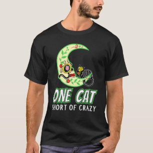T-shirt Un Chat À Moins De Crazy Sugar Moon Crâne Et Kitte