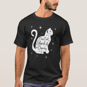 T-shirt Un Chat Court Crazy Chat Lady Chat Maman Kitten 1