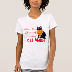 T-shirt Un chat court de Crazy Cat Mama Tee