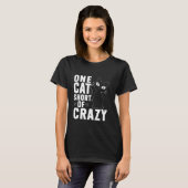 T-shirt Un chat de moins que papa chat fou (Devant entier)