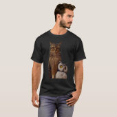 T-SHIRT UN CHAT ET UN HIBOU 1 (Devant entier)