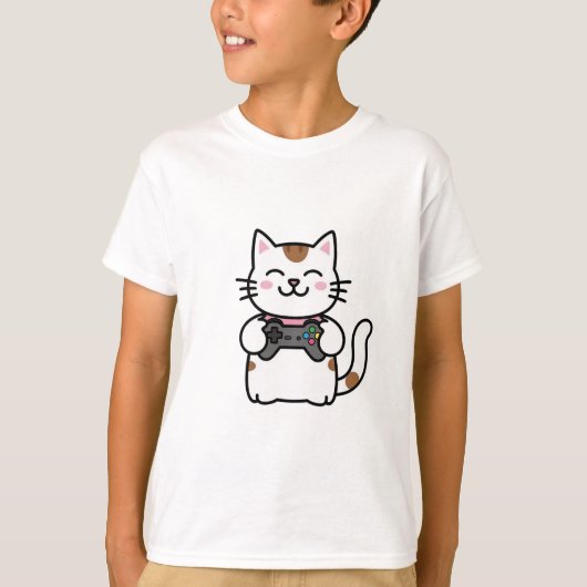T-shirt un chat mignon (Devant)