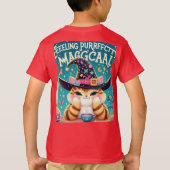 T-shirt Un chat mignon dans un casquette magicien lancer d (Dos)