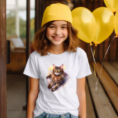 T-shirt Un chat nommé Mocha - Aquarelle