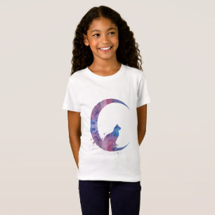 T-Shirt Un chat se reposant sur la lune