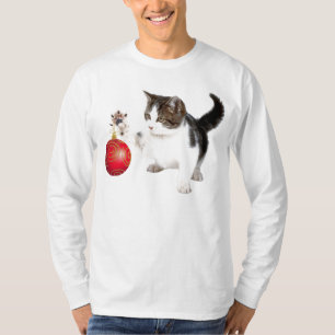 T-shirt Un chaton décore votre arbre de Noël