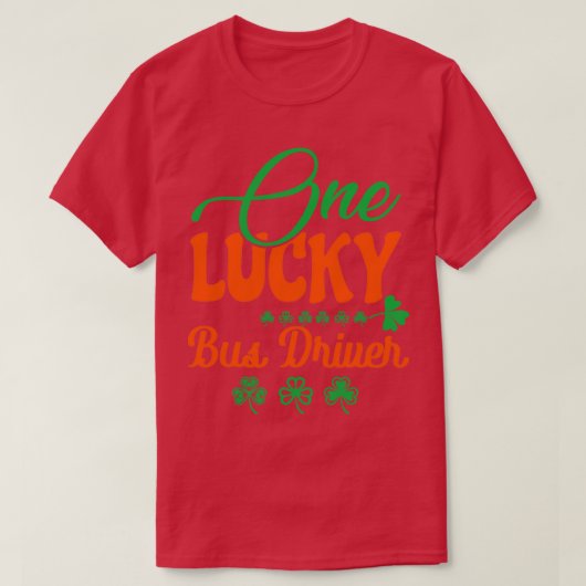 T-shirt un chauffeur de bus chanceux (Design devant)