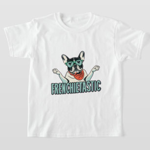 T-shirt Un Chien À Balle Français De Bonne Humeur