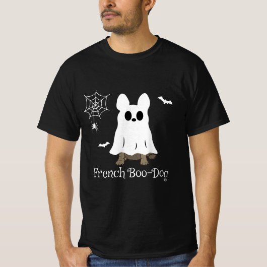 T-shirt Un chien de taureau français à Halloween (Devant)