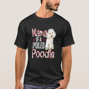 T-shirt Un Chien Floral Gâté De Poodle