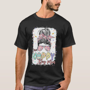 T-shirt Un Chien Hoppy Maman Messy Bun Maman Vie Bunny Hap