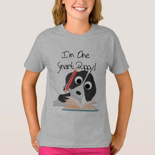 T-shirt Un Chiot intelligent (Devant)