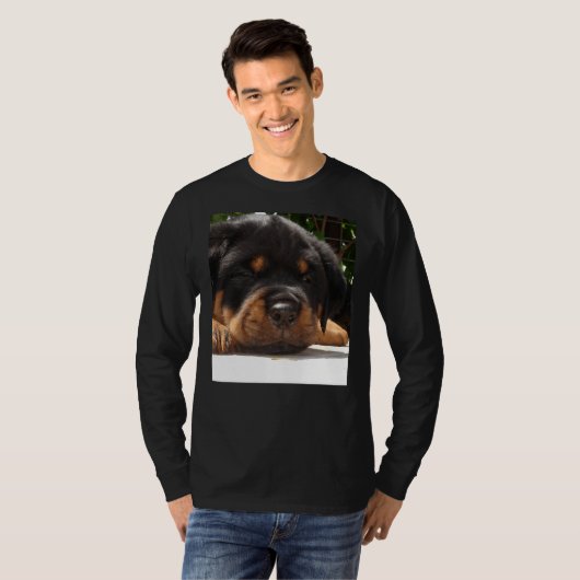 T-shirt Un Chiot Robuste Sleepy (Devant entier)