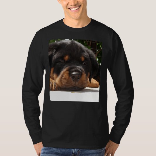 T-shirt Un Chiot Robuste Sleepy (Devant)