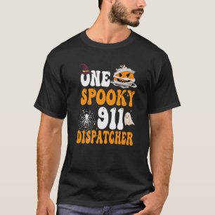 T-shirt Un Citrouille de répartiteur Éffrayant 911 Boos Ha