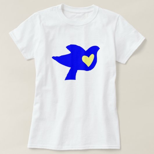 T-shirt un coeur pour l'Ukraine (Design devant)