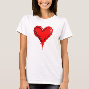 T-shirt Un coeur stylisé au grand coeur.