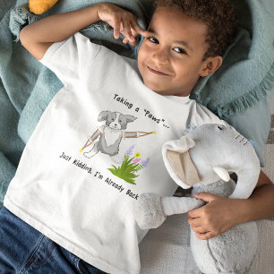 T-shirt Un colley "Paws" avec des béquilles
