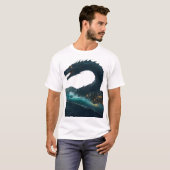 T-shirt Un colossal serpent de mer qui tourne autour d'une (Devant entier)