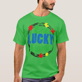 T-shirt Un Cool De Motivation Lucky Mama soutient Autism A