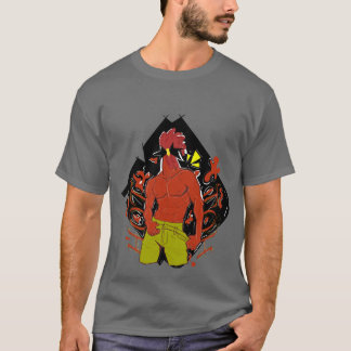 T-shirt Un coq chaud dans le style pop art