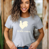 T-shirt Un coq comme horloge d'alarme