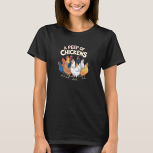 T-shirt Un Coup D'oeil De Poules Amusantes Poules