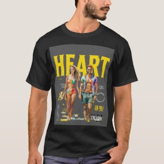 T-shirt "Un couple de personnages 3D romantique en forme d