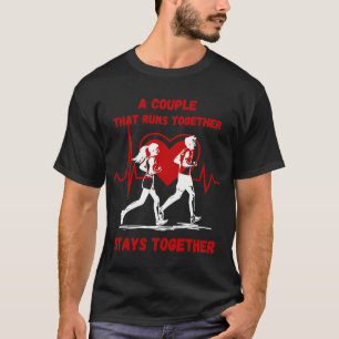 T-shirt Un couple qui fonctionne ensemble reste ensemble M