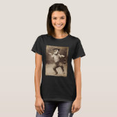 T-shirt Un cow-boy de chien Pitbull (Devant entier)