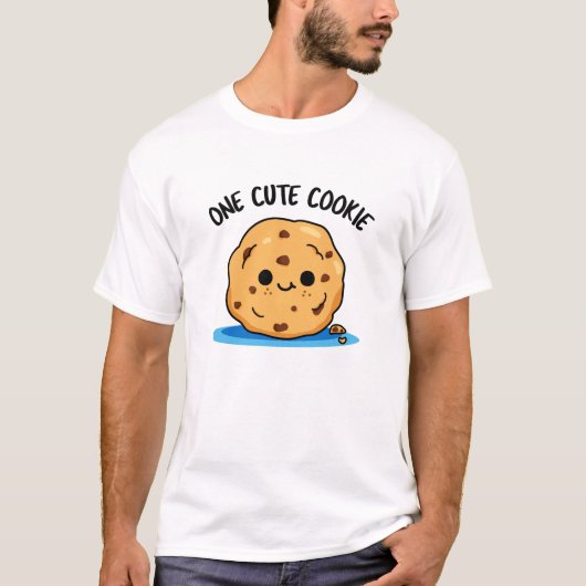 T-shirt Un Cute Cookie Funky Food Pun (Devant)