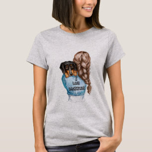T-shirt Un Dachshund et une fille amante de Dachshunds