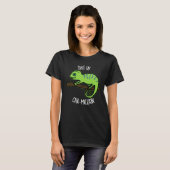 T-shirt Un Dans Cha Million Funny Chameleon Pun Dark BG (Devant entier)
