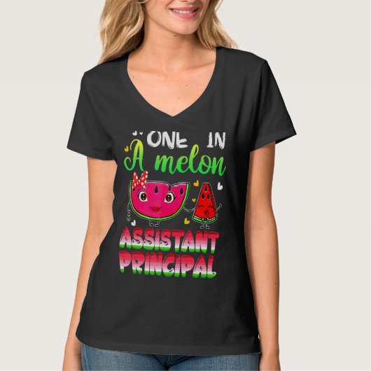 T-shirt Un Dans Un Melon Assistant Principal Watermelon (Devant)