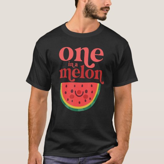 T-shirt Un Dans Un Melon Bébé Cute Watermelon Premier Anni (Devant)