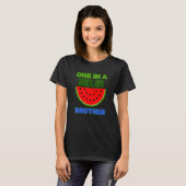 T-shirt Un dans un Melon Brother Vibe de pastèque d'été (Devant entier)