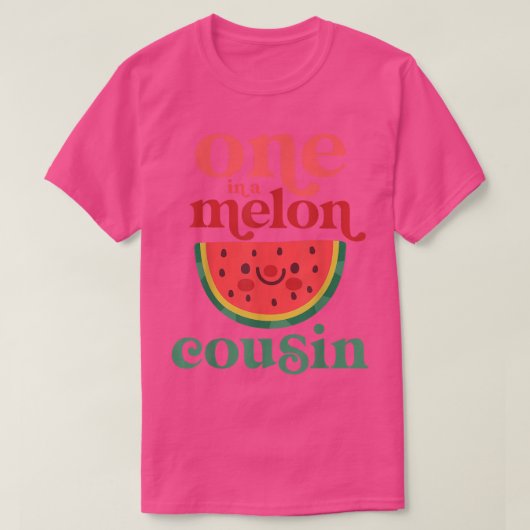T-shirt Un Dans Un Melon Cousin Cute Watermelon Premier Na (Design devant)