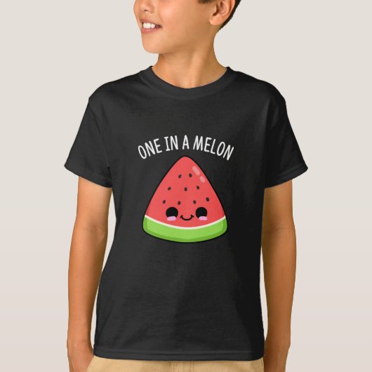 T-shirt Un Dans Un Melon Funny Watermelon Pun Dark BG (Devant)
