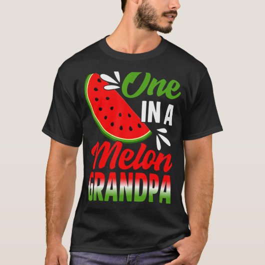 T-shirt Un Dans Un Melon Grand-Père Watermelon Famille Ann (Devant)
