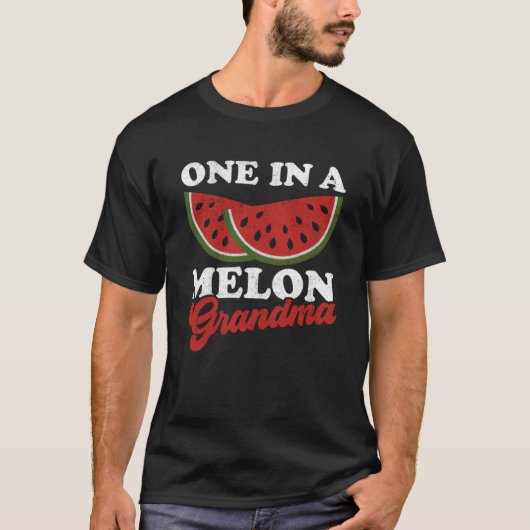 T-shirt Un Dans Un Melon Grandma Watermelon Summer Retro C (Devant)