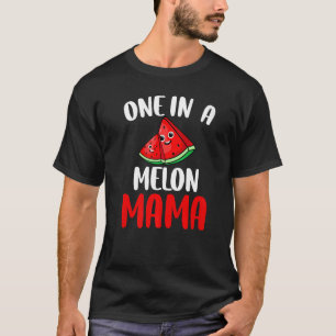 T-shirt Un Dans Un Melon Mama Watermelon Fruit Famille Mat