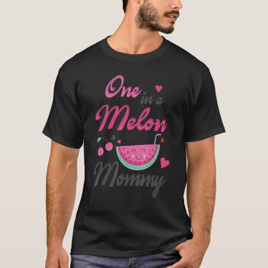 T-shirt Un Dans Un Melon Maman Maman Maman Mère Mama Heure (Devant)