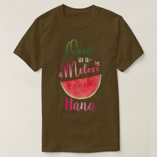 T-shirt Un Dans Un Melon Nana Waterlemon Summer Grandma Ca (Design devant)