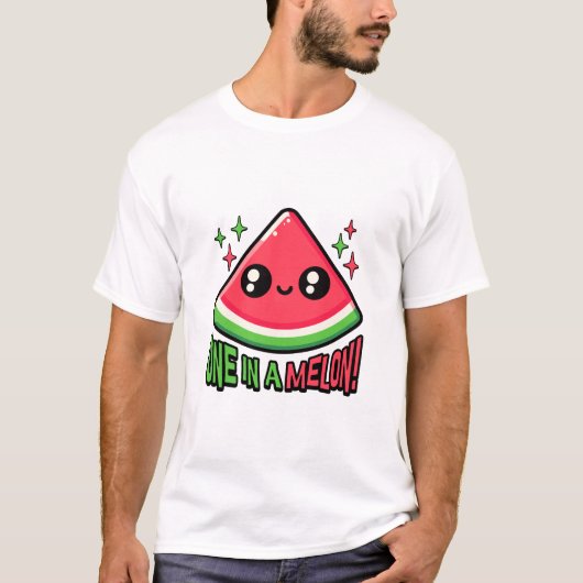 T-shirt Un Dans Un Melon ! Pun de pastèque mignon (Devant)