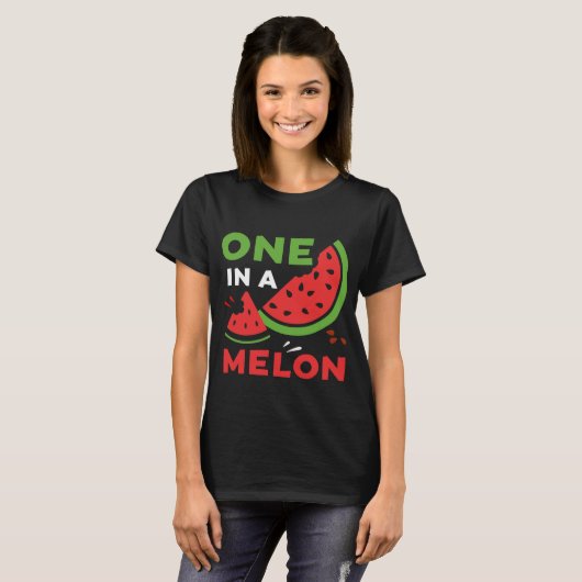 T-shirt Un Dans Un Melon Watermelon Un Été Plaisant (Devant entier)