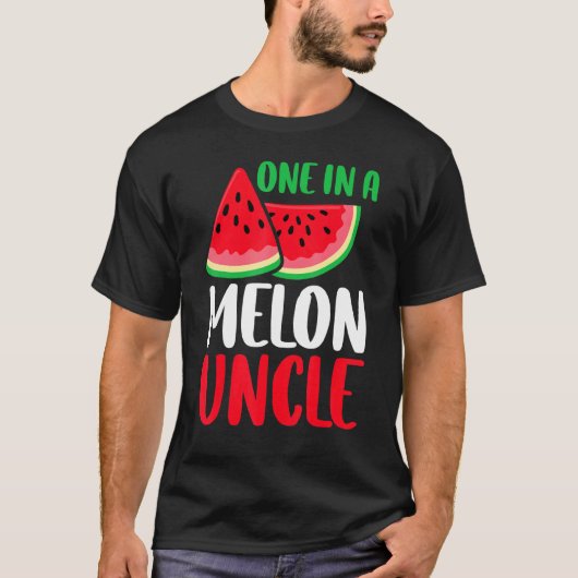 T-shirt Un dans un oncle melon famille de pastèque (Devant)