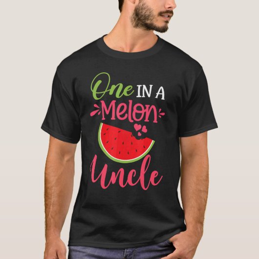 T-shirt Un dans un oncle Melon Watermelon Famille Annivers (Devant)